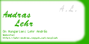 andras lehr business card